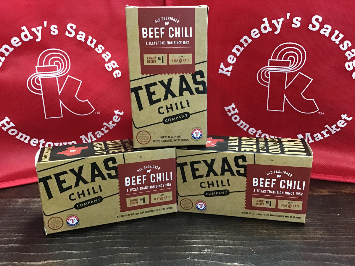 Texas Chili Company Chili – Kennedys Sausage Hometown Market